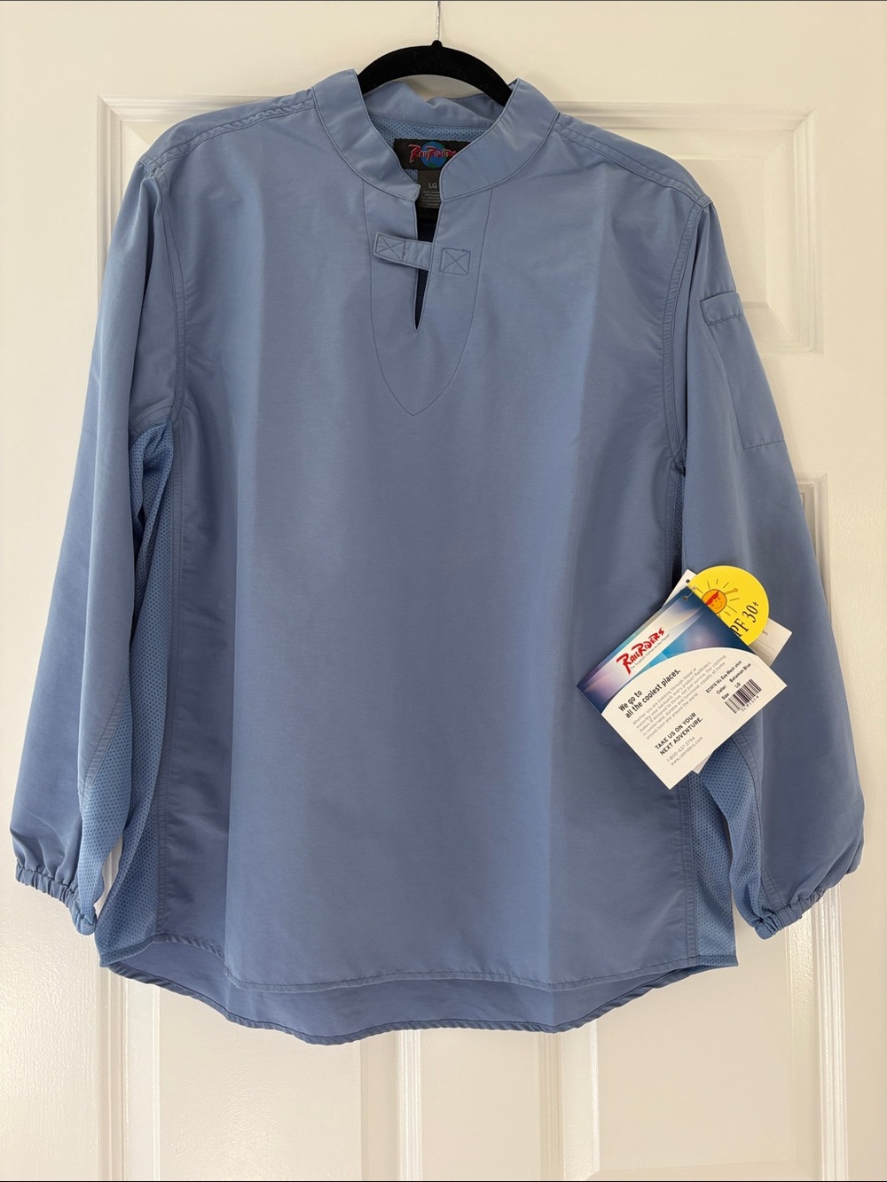 Rail Riders  Light Blue Pullover Hiking Adventure Breathable  Shirt